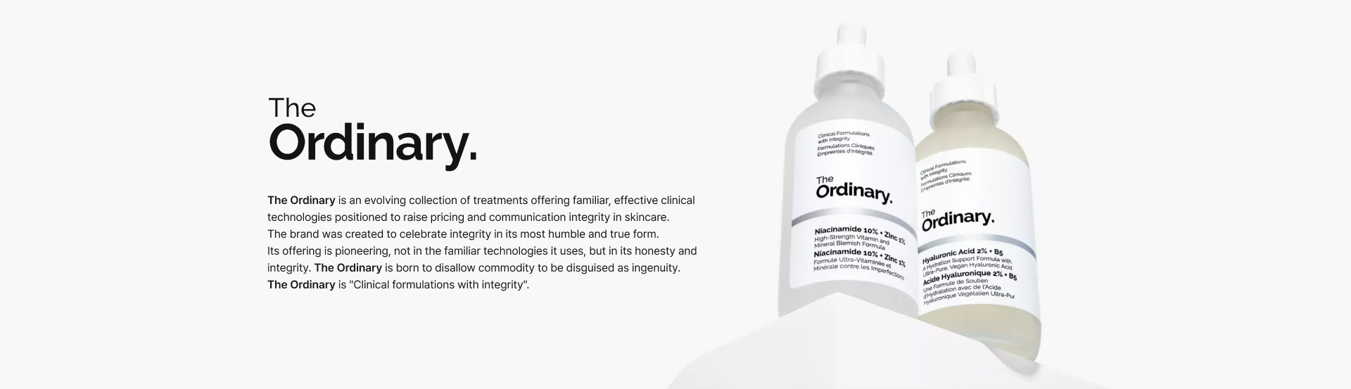 THE ORDINARY banner