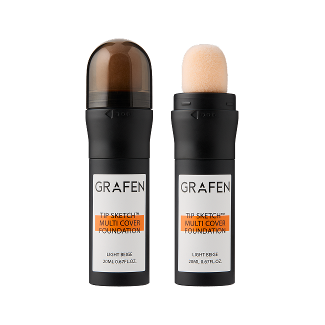 GRAFEN TIP SKETCH MULTI COVER FOUNDATION NO.21 LIGHT BEIGE (20ml)