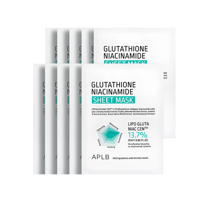 Glutathione Niacinamide Sheet Mask 10 (25ml x 10)